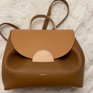 Polene Paris Numero Un Trio Camel Textured Leather
